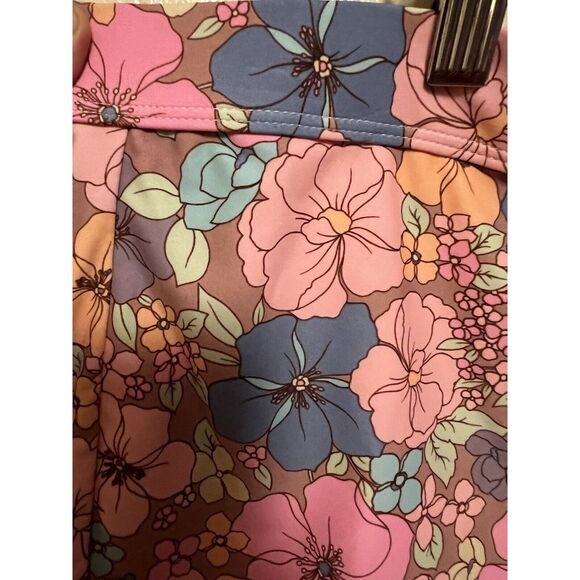 Wild Fable Swim Bottom Pink Blue Multi Floral High Waist Women's Plus Sz 3X NWT - Picture 5 of 8
